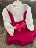 Pink bow romper