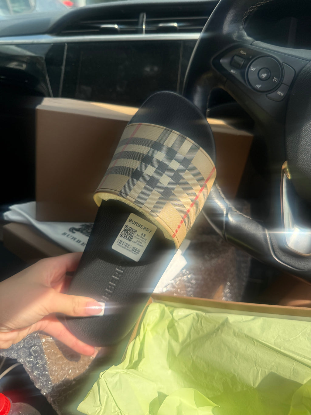 Burberry sliders