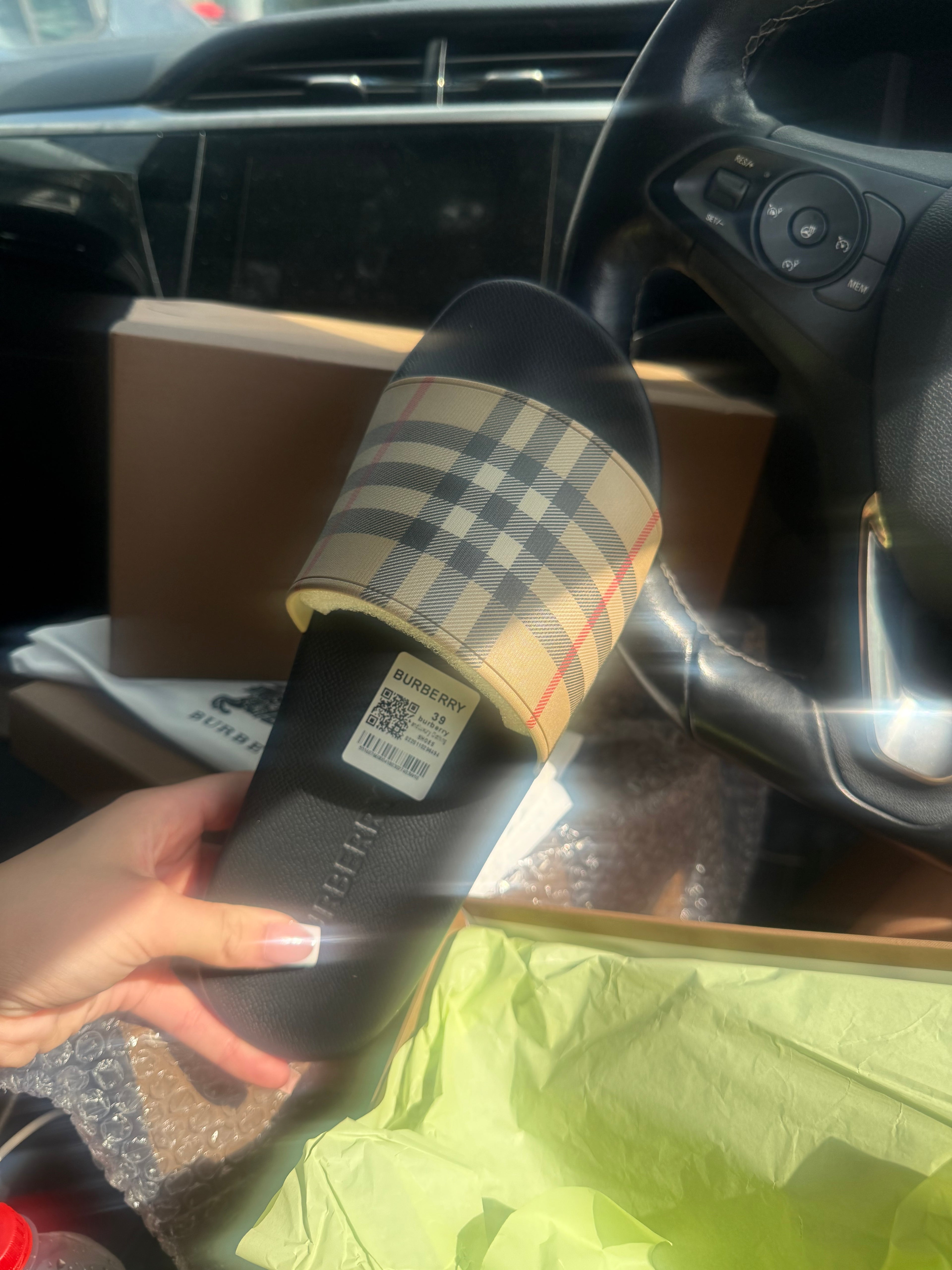 Burberry sliders