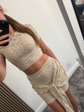 Laced skirt set