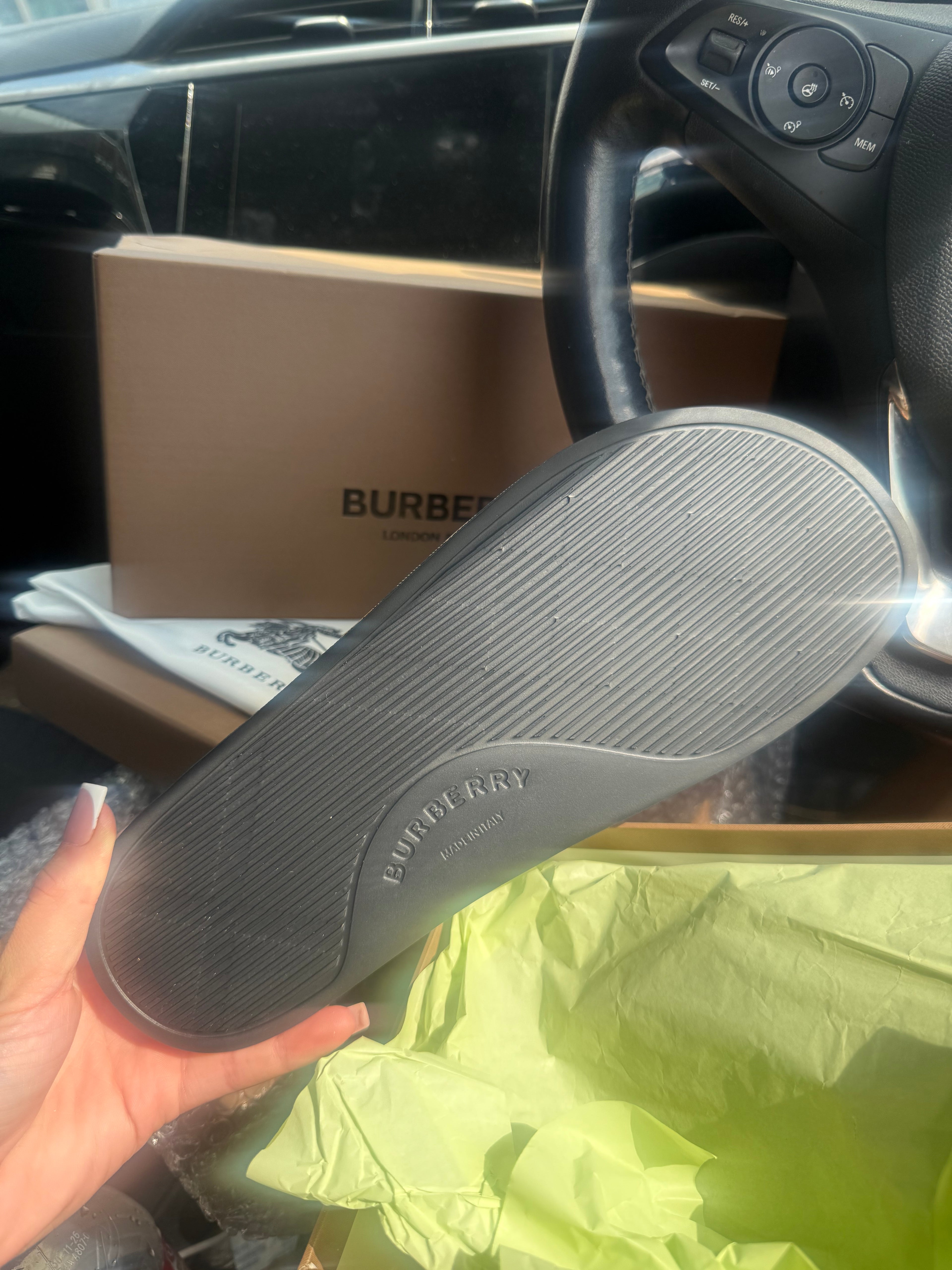 Burberry sliders