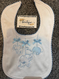 Blue elephant bib