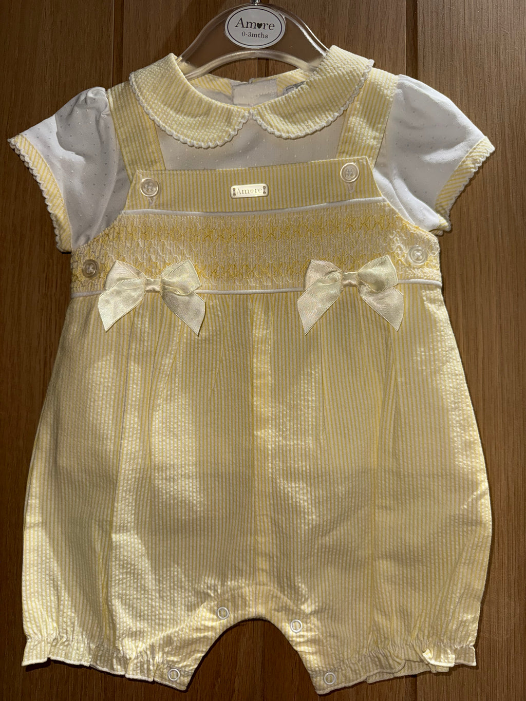 Yellow stripe romper
