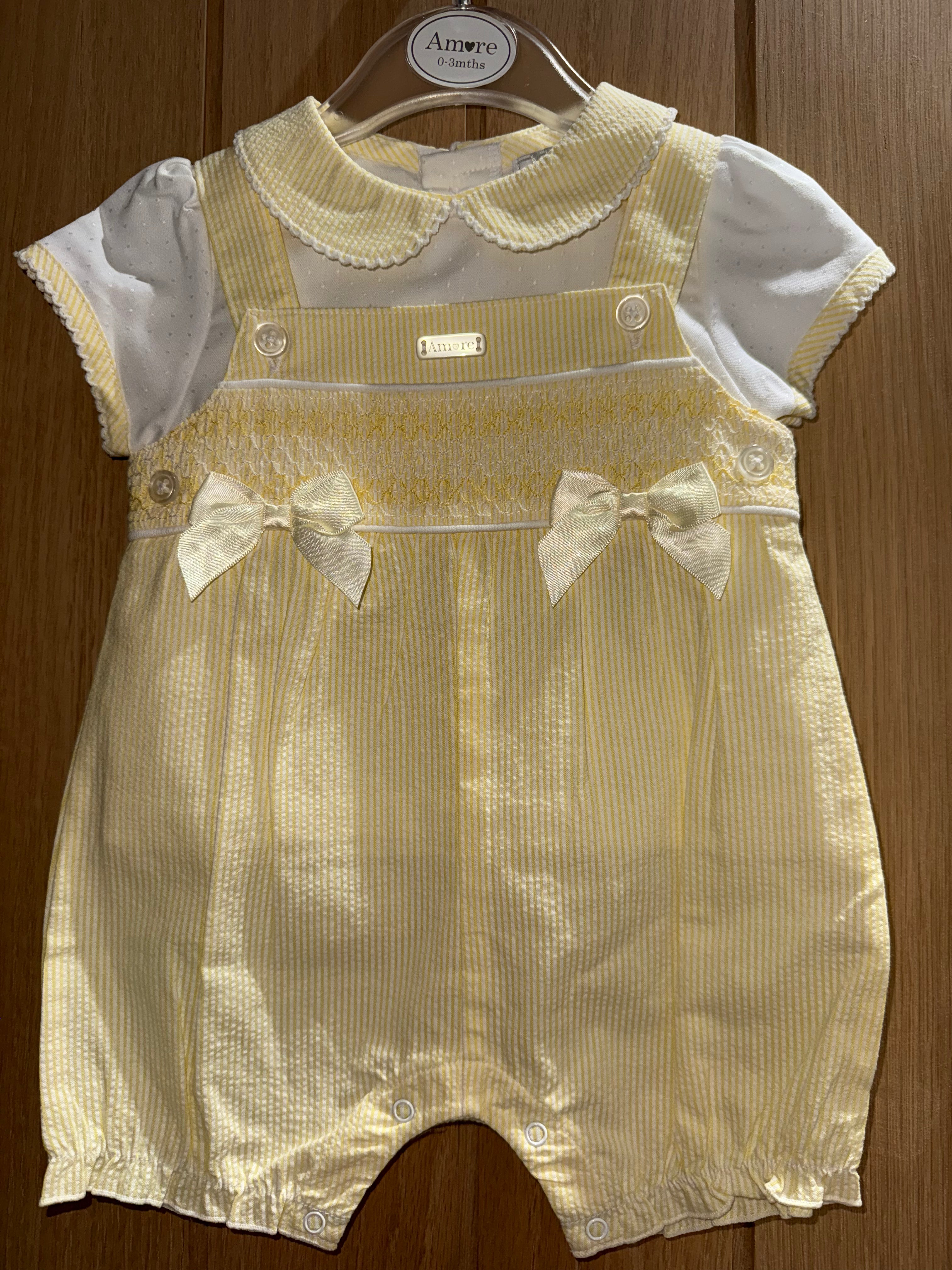 Yellow stripe romper