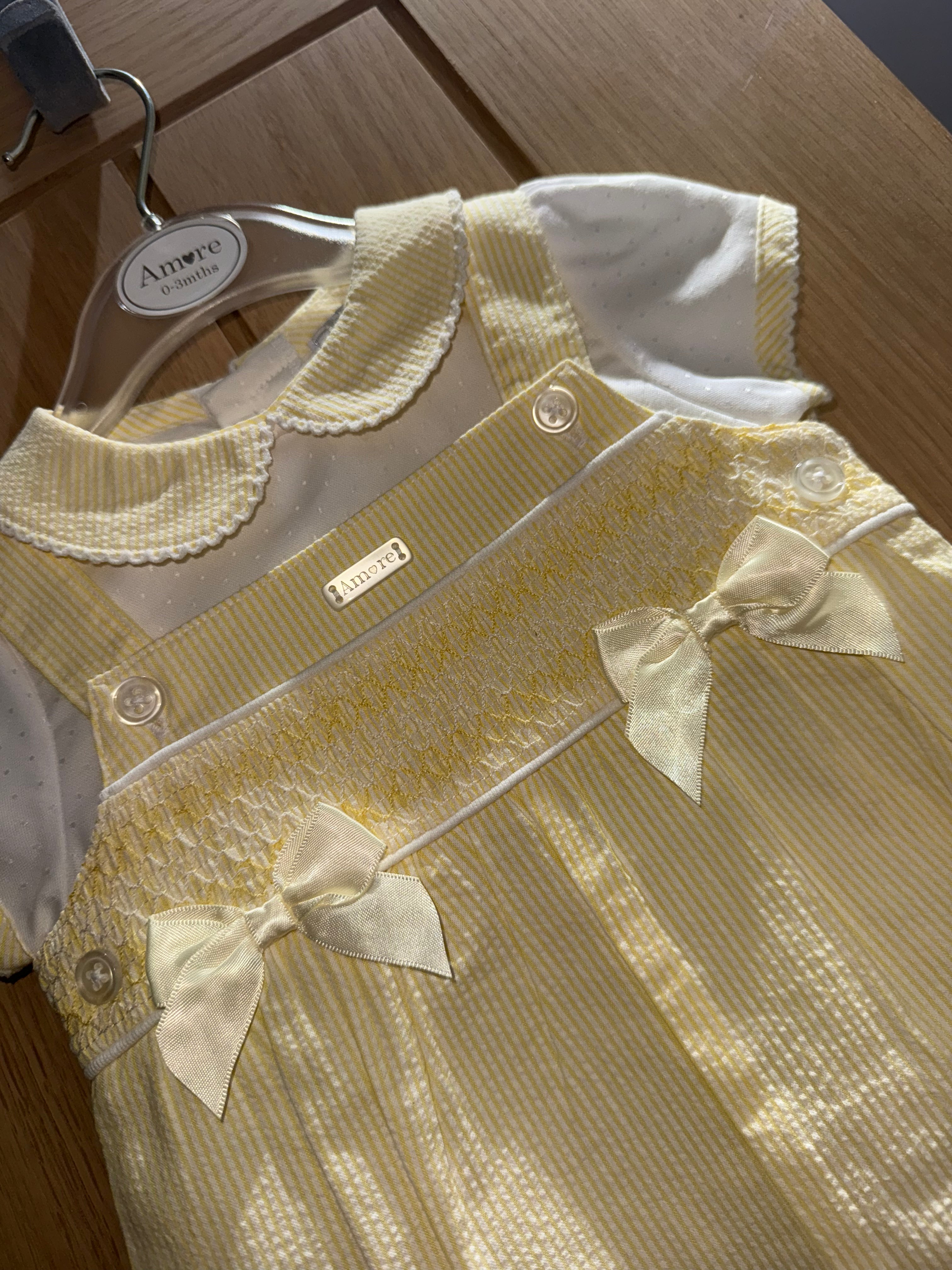 Yellow stripe romper