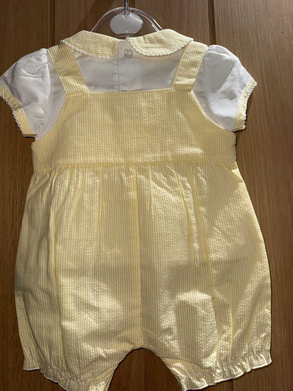 Yellow stripe romper
