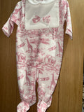 Girls safari print baby grow